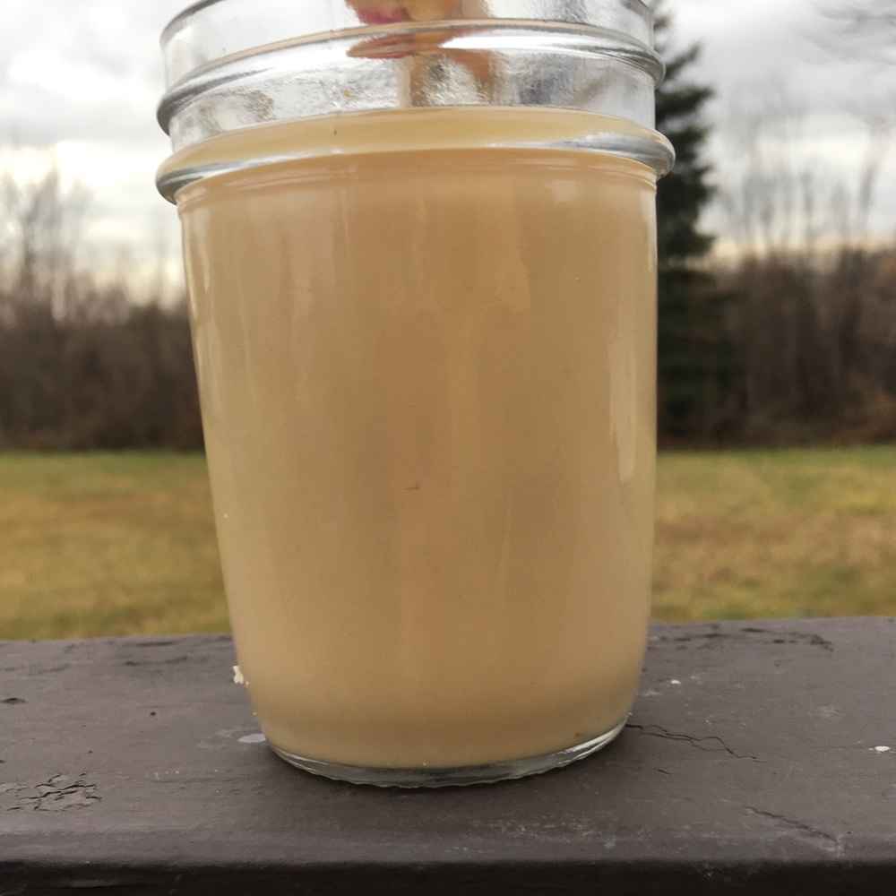 Homemade 8oz soy wax vanilla caramel candles